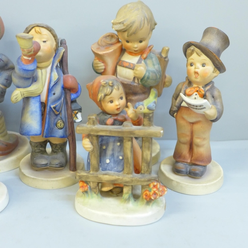 628 - Eight Goebel/Hummel figures, one a/f **PLEASE NOTE THIS LOT IS NOT ELIGIBLE FOR POSTING AND PACKING*... 