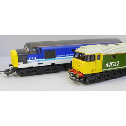 640 - Three Lima OO gauge model diesel locomotives