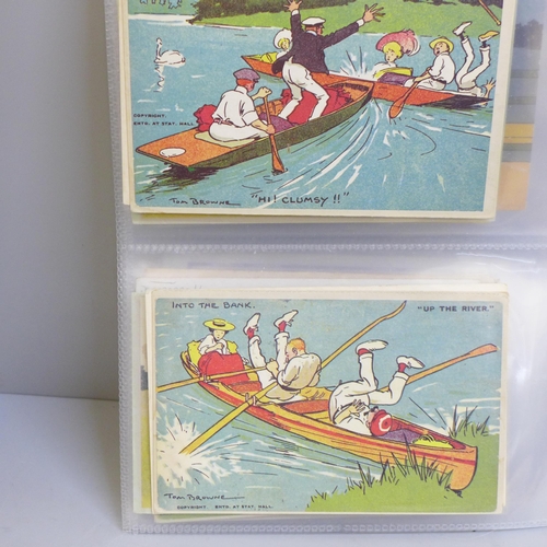 644 - Postcards; a collection of Tom Browne and Donald McGill comic postcards (60)