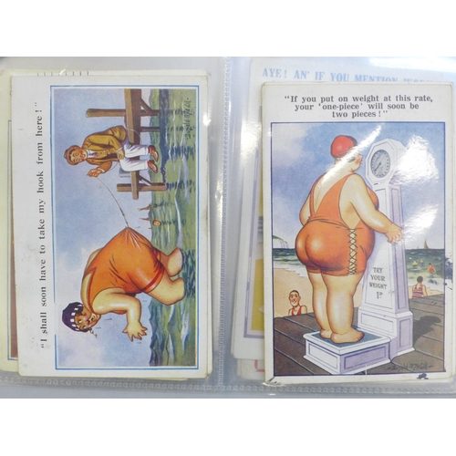 644 - Postcards; a collection of Tom Browne and Donald McGill comic postcards (60)