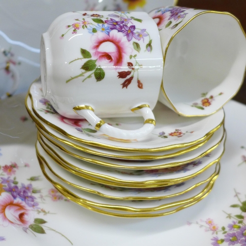 667 - Royal Crown Derby Posies; eight cups and saucers and three plates **PLEASE NOTE THIS LOT IS NOT ELIG... 