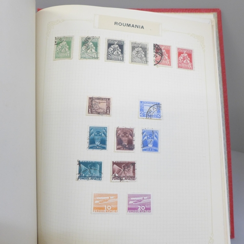 674 - Stamps; a collection of Romanian stamps, earlies onwards in two albums