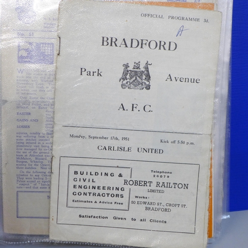 678 - Football memorabilia; a file of twenty-four programmes from the 1950s including 1959 FA Cup Final (L... 