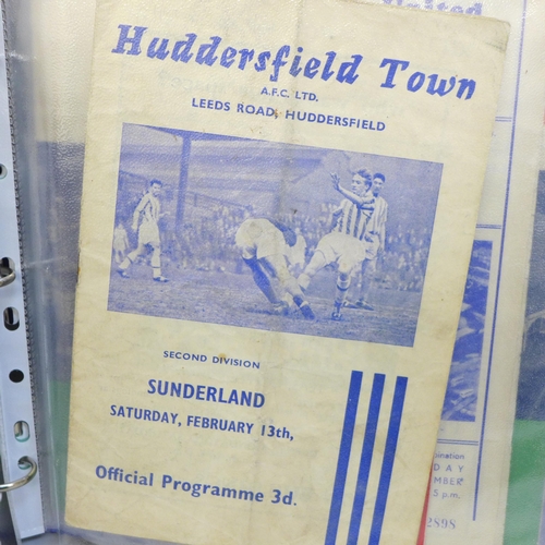 678 - Football memorabilia; a file of twenty-four programmes from the 1950s including 1959 FA Cup Final (L... 