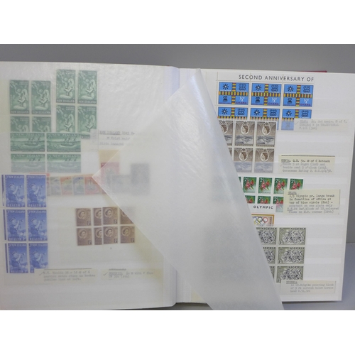 695 - Stamps; commonwealth stock book with a range of mainly Queen Elizabeth II (a couple of George VI New... 