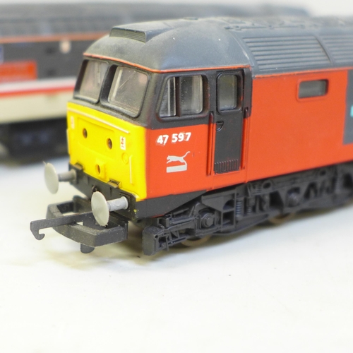 704 - Three Lima OO gauge model diesel locomotives