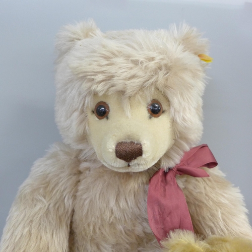 717A - Three Steiff Teddy bears, including a Harrods Steiff musical bear