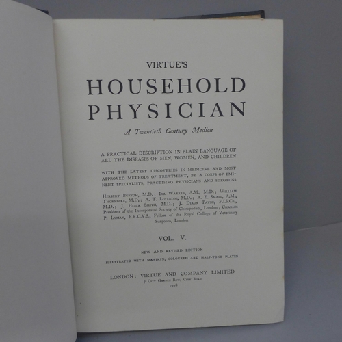 722 - Three The Doré Gallery books, Illustrated British Ballads, and a set of household physician's books ... 