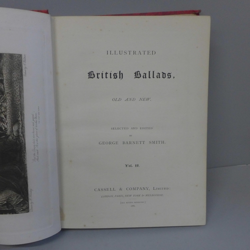 722 - Three The Doré Gallery books, Illustrated British Ballads, and a set of household physician's books ... 