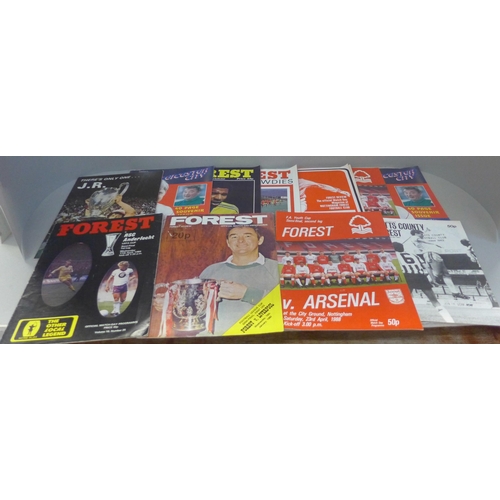 742 - Fifty Nottingham Forest big game programmes, including FA Cup Final, League Cup Finals, European Cup... 