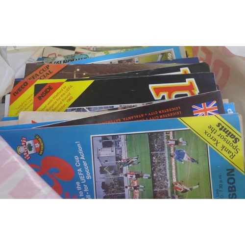 748 - Approximately 106 football programmes, British teams including European Cup, UEFA Cup, European Cup ... 