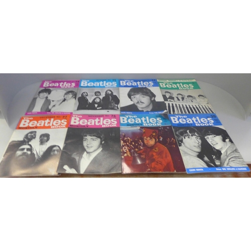 757 - The Beatles; four books, twelve The Beatles Book Monthly publications and 45rpm Magical Mystery Tour