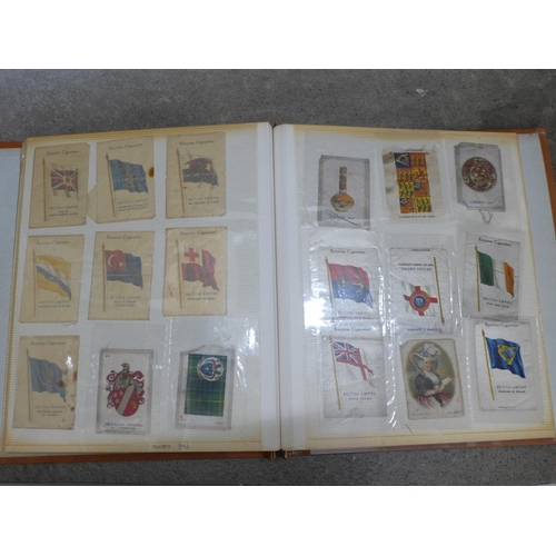 774 - Cigarette cards; a box of cigarette and trade cards, loose and in albums