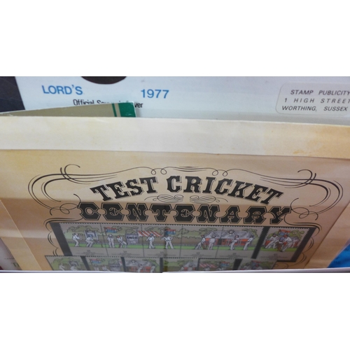 784 - Stamps; cricket related stamps, covers, etc.