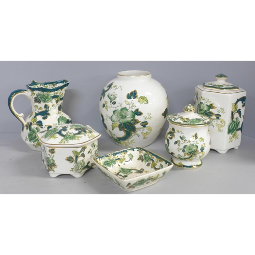 795 - A collection of Mason's Chartreuse, sugar bowl a/f **PLEASE NOTE THIS LOT IS NOT ELIGIBLE FOR POSTIN... 