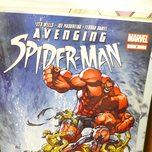 808 - 250 assorted Marvel comics, including Ant Man, Spiderman, Avengers, Hawkeye, Old Man Logan, X-Men, F... 