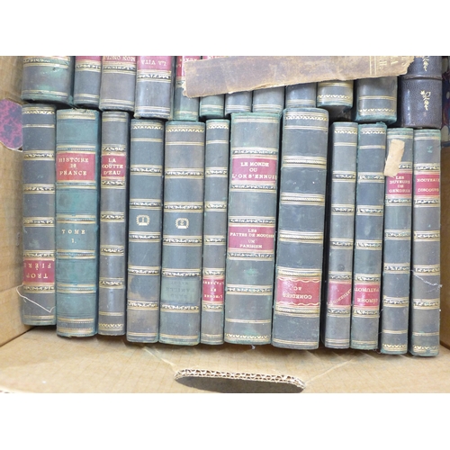 812 - A box of books; mainly French 19th Century **PLEASE NOTE THIS LOT IS NOT ELIGIBLE FOR POSTING AND PA... 