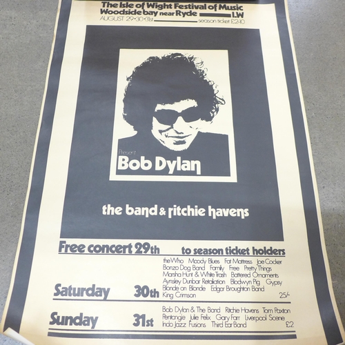 824 - Two Bob Dylan posters including Isle of Wight