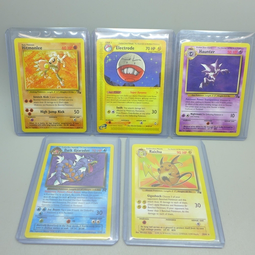 844 - Five rare vintage Pokemon cards