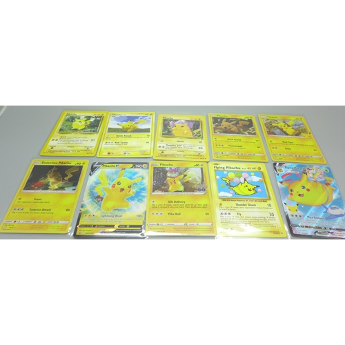 852 - Ten rare Pikachu modern and vintage Pokemon cards