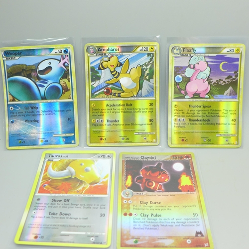 857 - Five vintage reverse holographic Pokemon cards