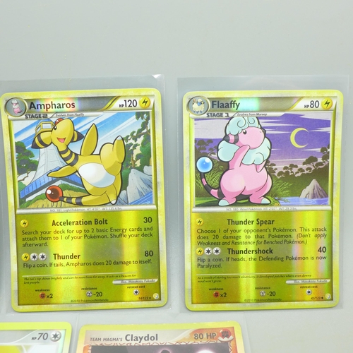 857 - Five vintage reverse holographic Pokemon cards