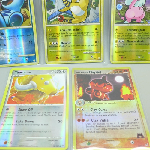 857 - Five vintage reverse holographic Pokemon cards