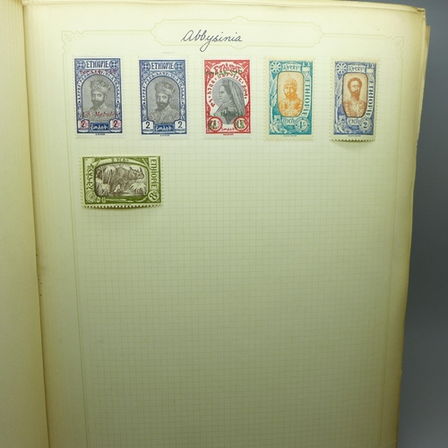 859 - An album of world postage stamps, sorted in alphabetical order, Abbysinia to Venezuela, including so... 