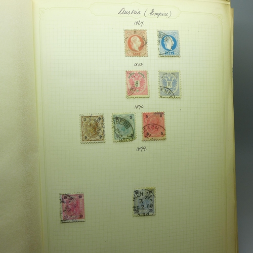 859 - An album of world postage stamps, sorted in alphabetical order, Abbysinia to Venezuela, including so... 