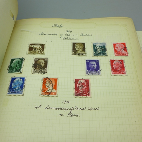 859 - An album of world postage stamps, sorted in alphabetical order, Abbysinia to Venezuela, including so... 