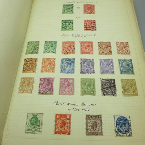 860 - Stamps; an album of GB postage stamps, including Penny Black, a Two Pence Blue, Penny Reds, (identif... 