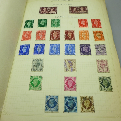 860 - Stamps; an album of GB postage stamps, including Penny Black, a Two Pence Blue, Penny Reds, (identif... 