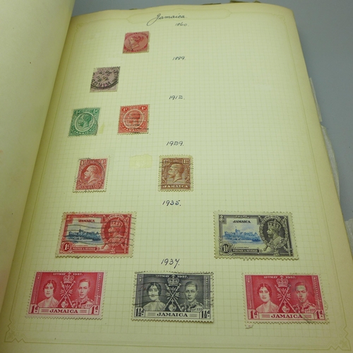 860 - Stamps; an album of GB postage stamps, including Penny Black, a Two Pence Blue, Penny Reds, (identif... 