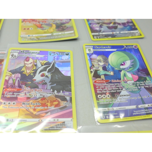 863 - Twelve full artwork holographic Pokemon cards