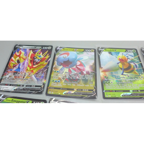 865 - Fifteen holographic Pokemon V cards