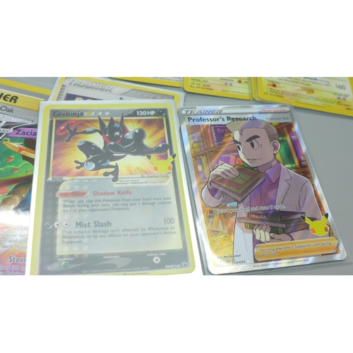 866 - Twenty 25th Celebration holographic Pokemon cards