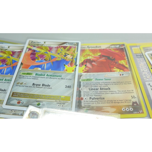 866 - Twenty 25th Celebration holographic Pokemon cards