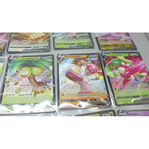 867 - Seventeen holographic Pokemon V cards