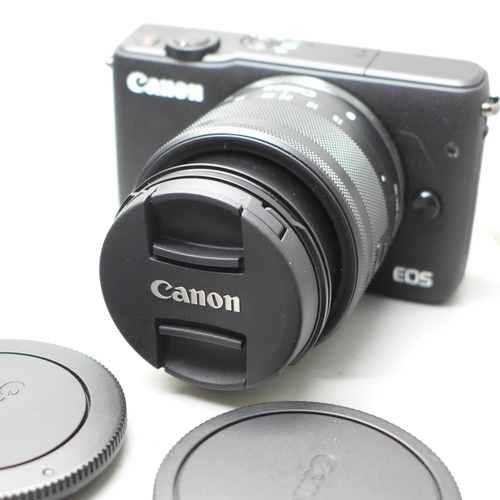 873 - A Canon EOS M10 camera, 18 mega pixel, with 3