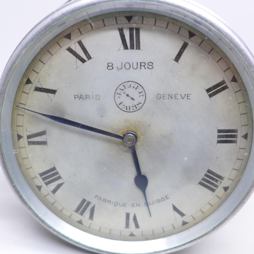 874 - A Jaeger 8-Day car clock, a/f