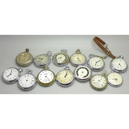 922 - A collection of pocket watches, a/f