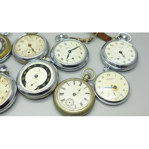 922 - A collection of pocket watches, a/f