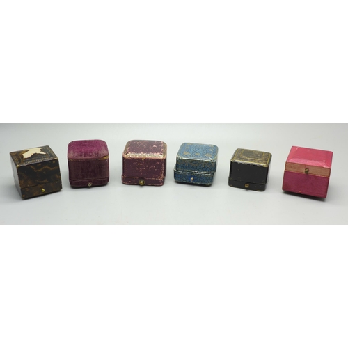 940 - Six antique ring boxes