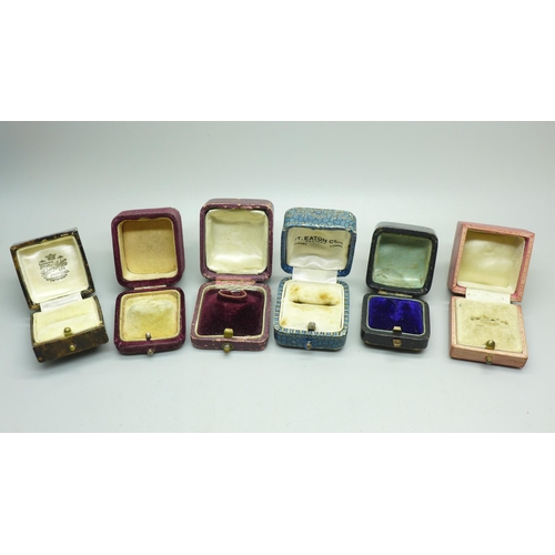 940 - Six antique ring boxes