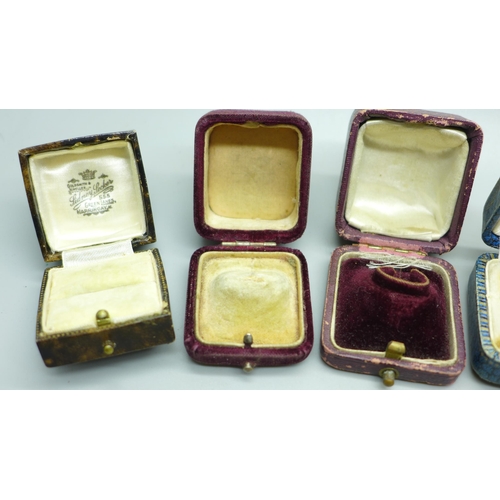 940 - Six antique ring boxes