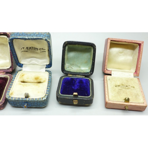 940 - Six antique ring boxes