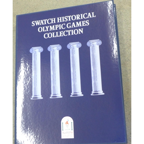 957 - A Historical Centenary Collection Olympic Games Swatch wristwatches, nine watches in original 1990s ... 