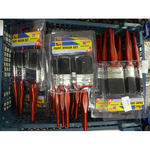 2023 - 10 Packs of Marksman paint brushes * this lot is subject to VAT