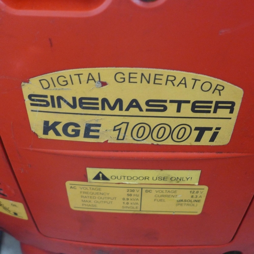 2063 - A Sinemaster KGE 100 Ti digital generator (police repossession)