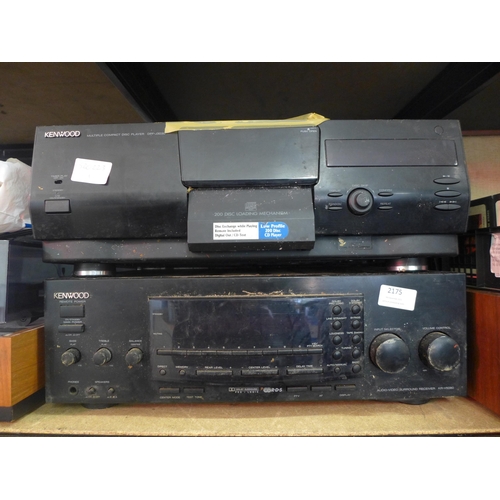 2175 - A Kenwood multiple CD player (model DPF-J3030) and an audio-video surround receiver (KR-V5080)